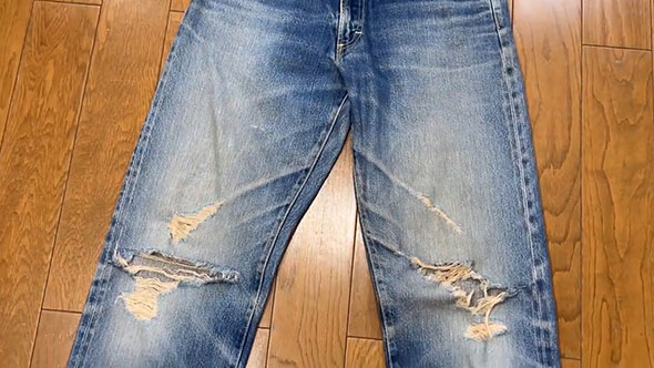 ジーンズの修理・修理前