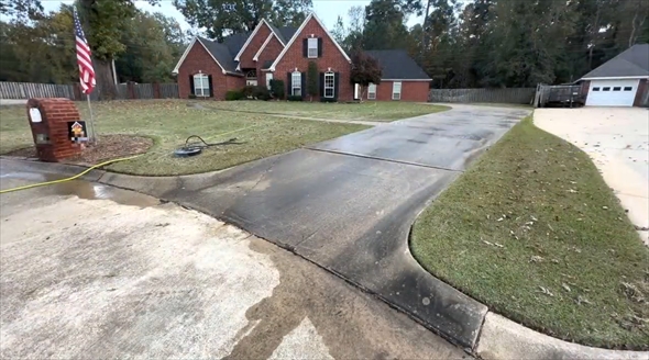 掃除　高圧洗浄　道