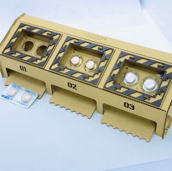 薬 錠剤 段ボール 装置