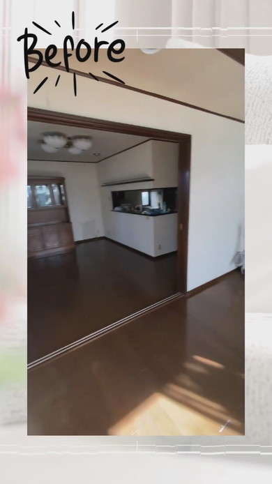 リビングとダイニングの壁を撤去するリフォームのビフォーアフター