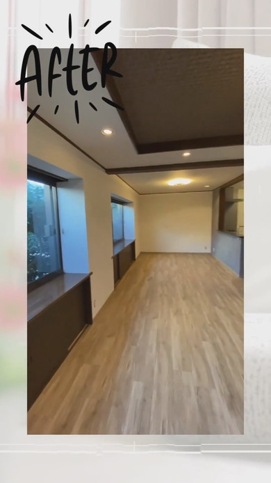 リビングとダイニングの壁を撤去するリフォームのビフォーアフター