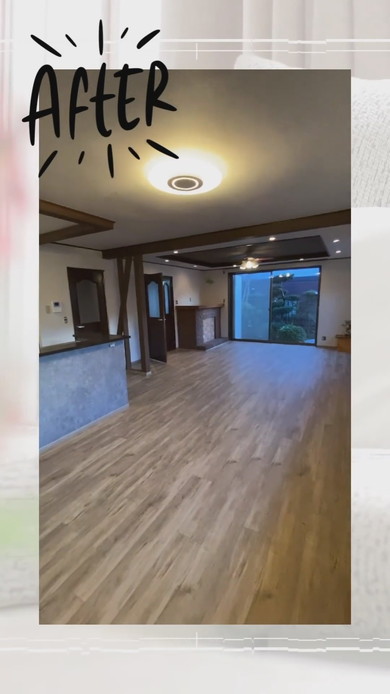 リビングとダイニングの壁を撤去するリフォームのビフォーアフター