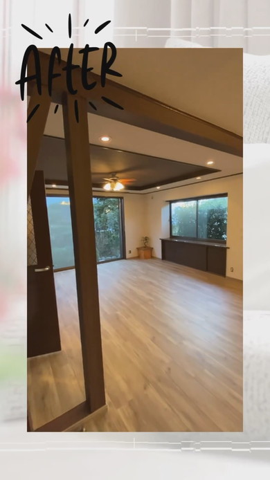 リビングとダイニングの壁を撤去するリフォームのビフォーアフター