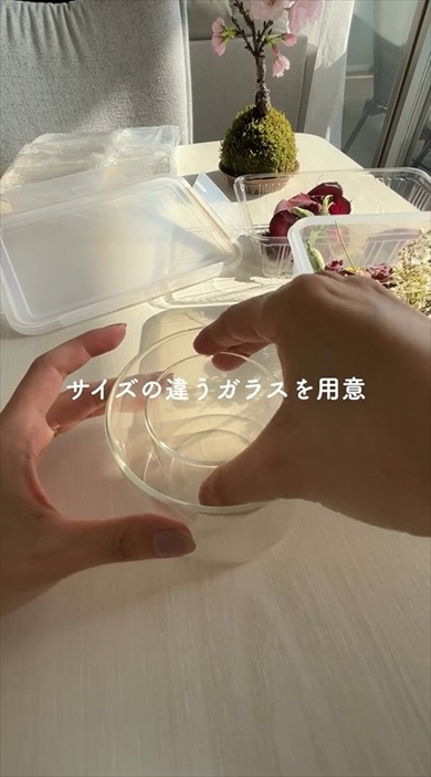 もらったお花をキャンドルランタンに