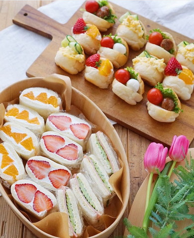 きれいな断面のサンドイッチ