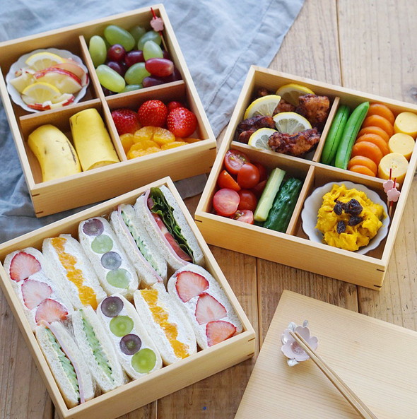 きれいな断面のサンドイッチ