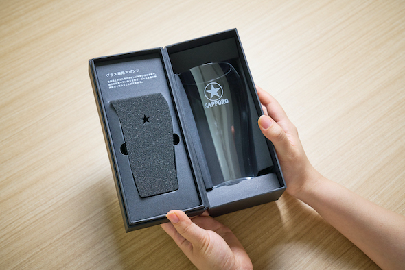 スポンジとグラス