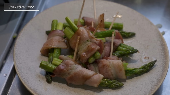 ノンシュガーベーコンでアスパラベーコン