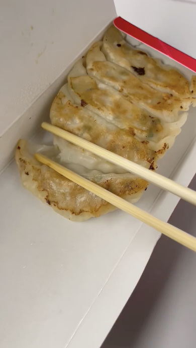 破れるギョーザ