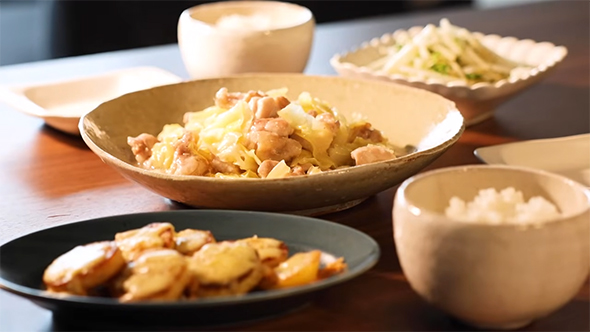 鶏肉とキャベツのうま塩煮