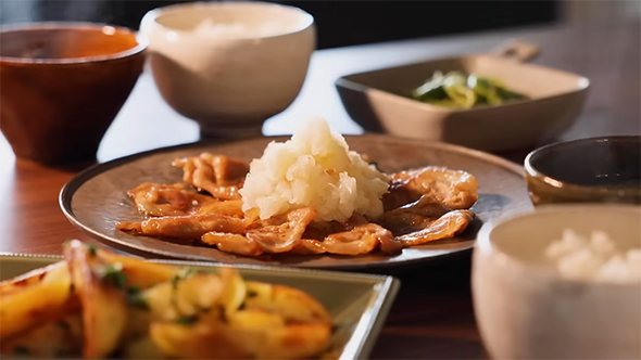 豚肉のおろし照り焼き