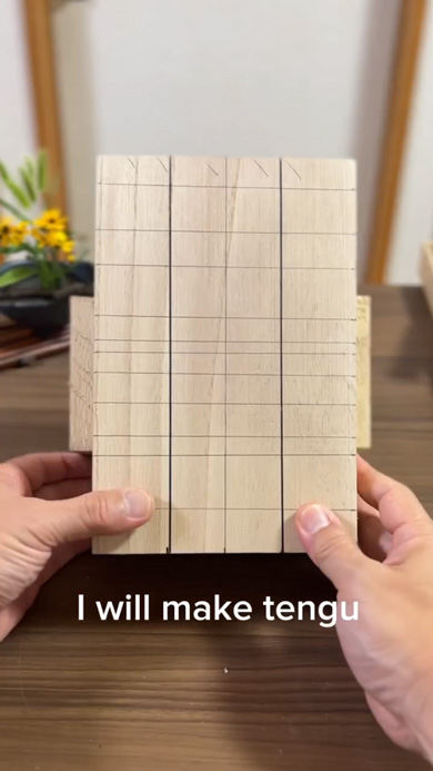 天狗 お面 制作 メイキング 木彫り面 神楽面 木面 木彫り仮面作家