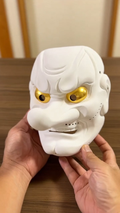 天狗 お面 制作 メイキング 木彫り面 神楽面 木面 木彫り仮面作家