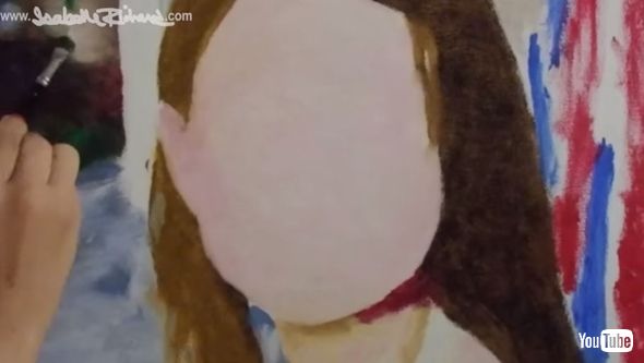 美少女の油絵