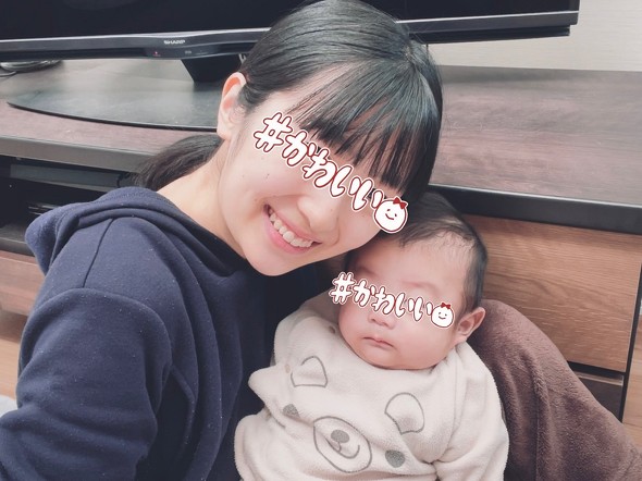 母になったもみじさんと息子さん