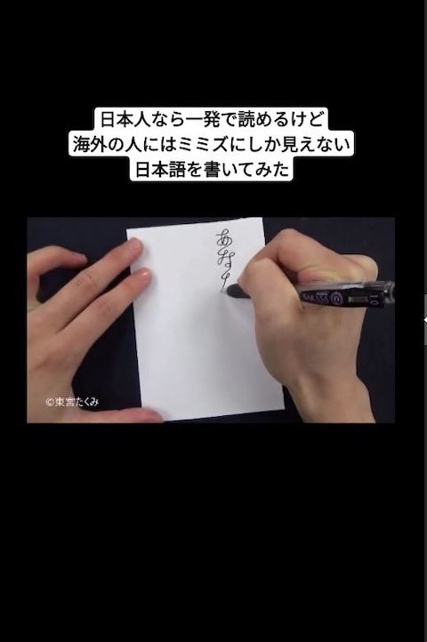 ミミズにしか見えない文字