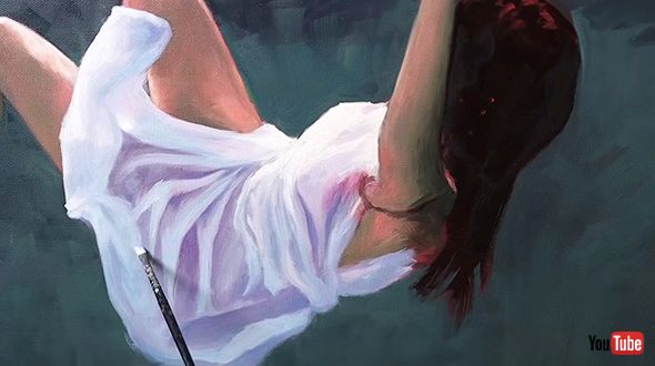 真っ赤な下描き→“超リアル”に水中を描いた絵画が完成！ 「これ
