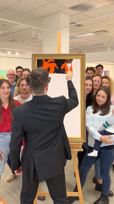 ポップアート ライオン アクリル絵の具