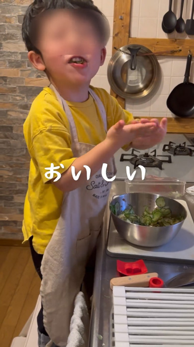 3歳 6カ月 息子 台所記録 育児 子ども 料理 晩ごはん作り 手伝い