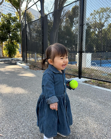 ういちゃんがテニスに同行