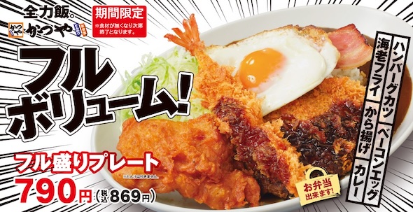 かつや「フル盛りプレート」