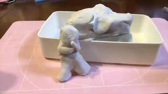 小5の娘が粘土でコマ撮りアニメ