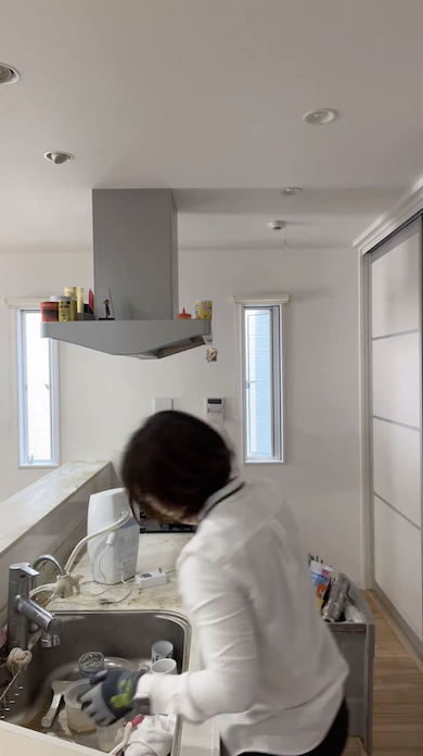 キッチンの片付け