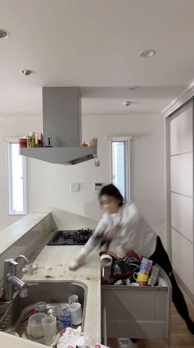 キッチンの片付け