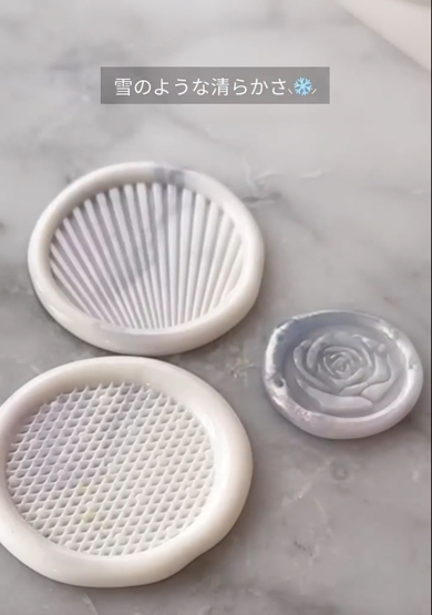 雪のような美しいスタンプが完成