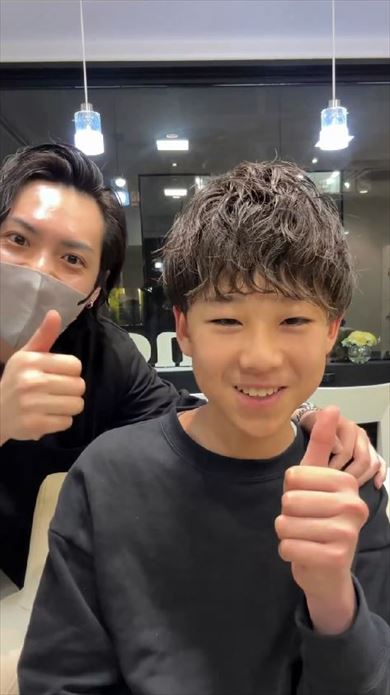 くせ毛の中学生がイメチェン