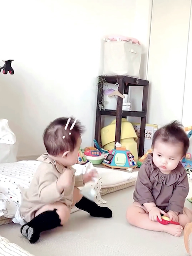 スコップを落とす花純ちゃん