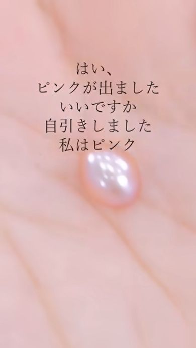 缶詰の中身である真珠貝から出てきたピンク色の真珠