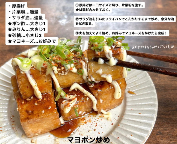 厚揚げのアレンジレシピ