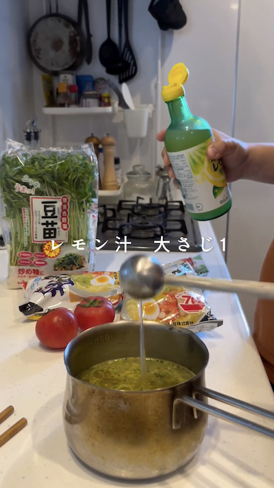 冷やしラーメン作り