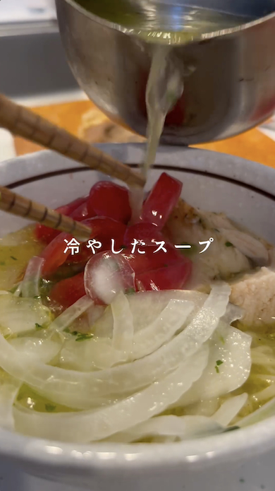 冷やしラーメン作り