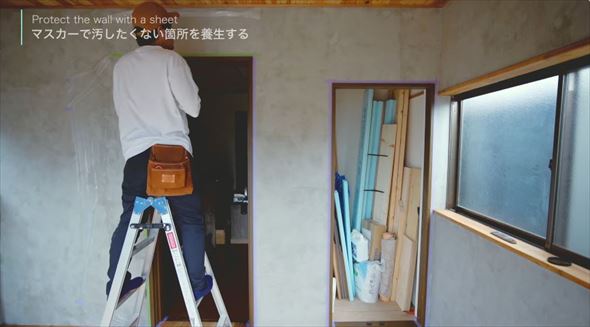 リノベーションでドアのペイント