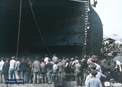 128年前のモノクロ動画をカラー化