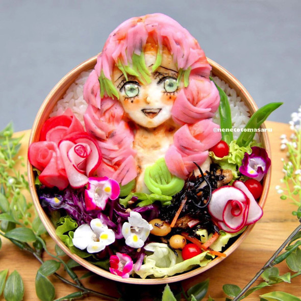 甘露寺蜜璃のキャラ弁