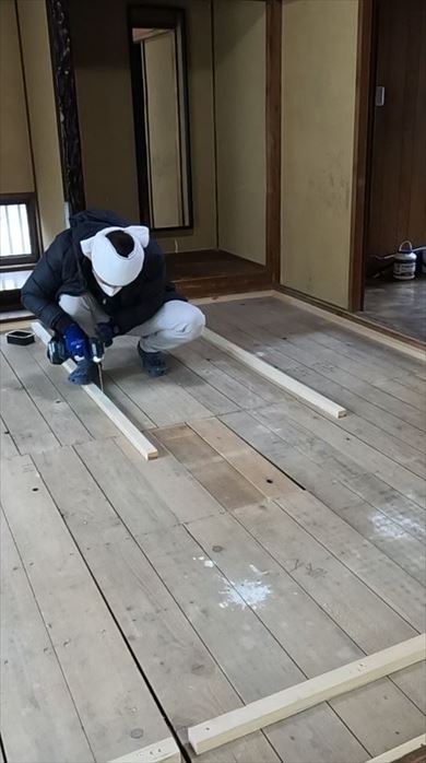 古い畳をオシャレなものに交換DIY動画