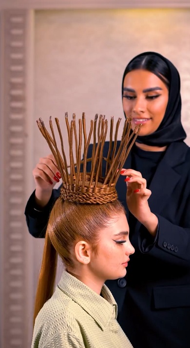 髪の毛でカゴバッグ02