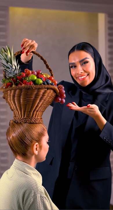 髪の毛でカゴバッグ03