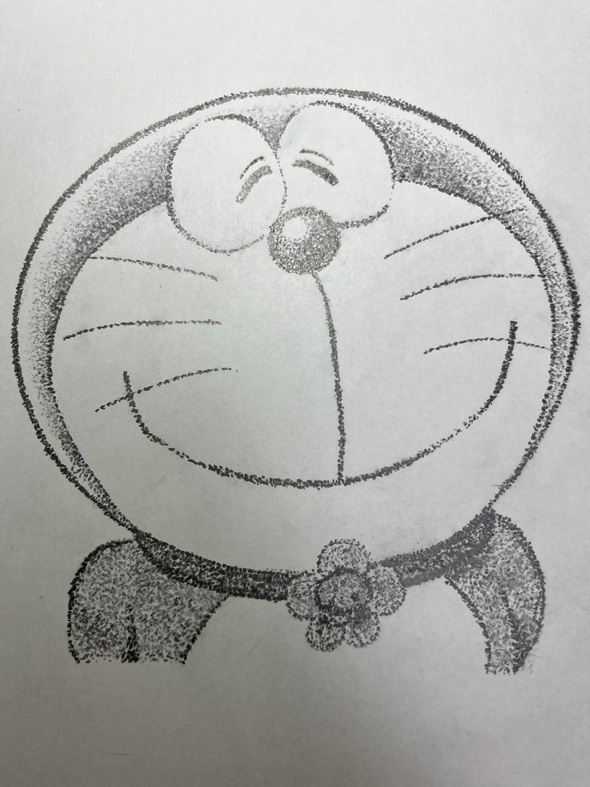 点描 ドラえもん 点だけ イラスト メイキング