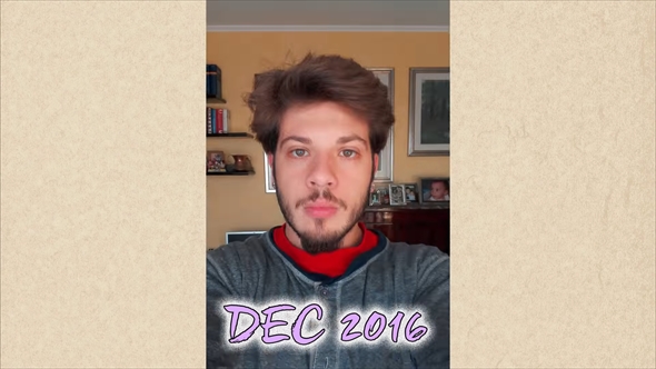 坊主から1年間でどのくらい髪が伸びるかの記録