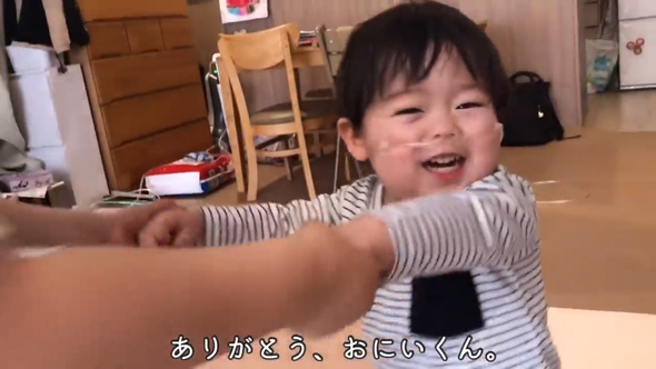 退院した弟と兄が再会