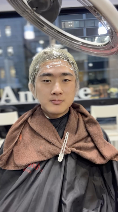 シークレットパーマとヘアカラー