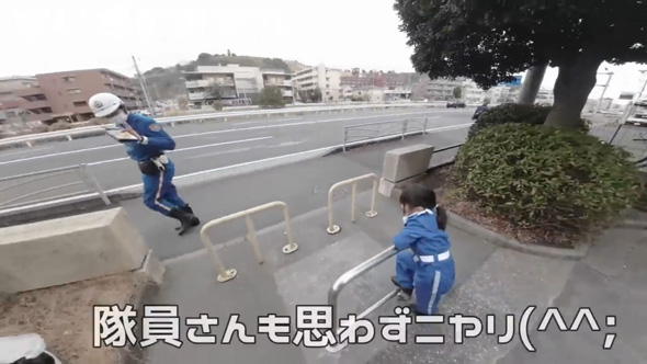 白バイ隊員とも会えた