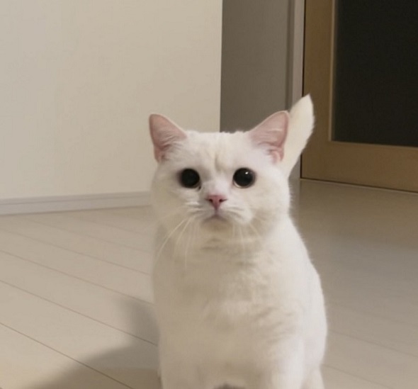 おねだりしていないときのすました顔のニャンコ