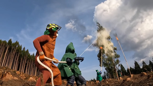 花粉 粉じん爆発 実験 スギ