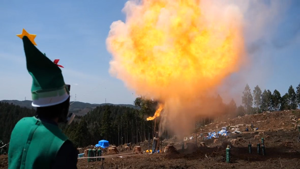 花粉 粉じん爆発 実験 スギ