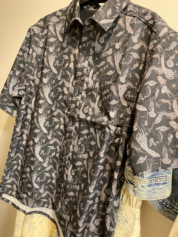 ワークマン 柄シャツ イカす アウトドアプリント 半袖シャツ